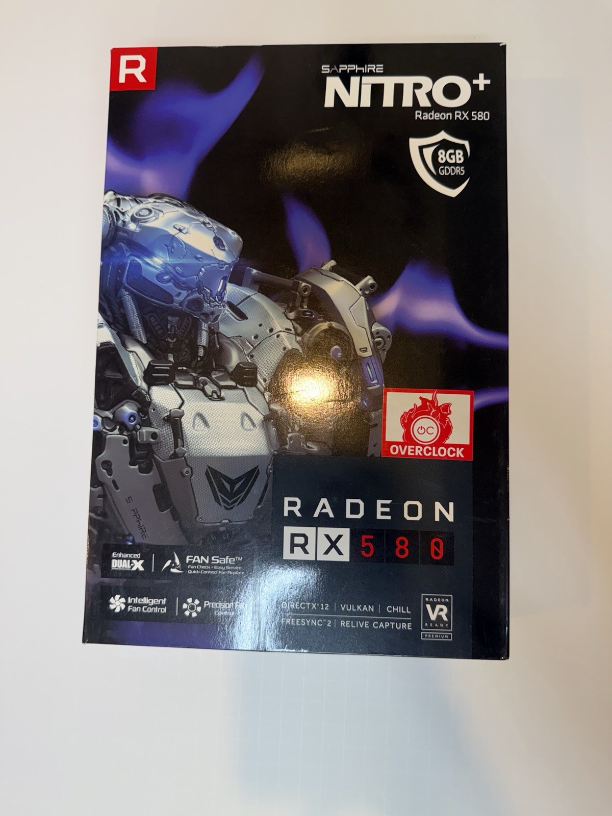 BRAND NEW Sapphire 11265-01-20G Radeon NITRO+Rx 580 8GB GDDR5 Dual HDMI/DVI-D/Du