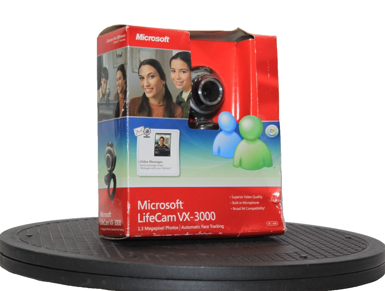 Microsoft Lifecam VX-3000 USB 2.0 Webcam NOS