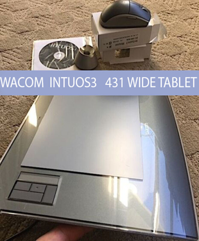 Wacom INTUOS3 4 x 6 INCH DRAWING PTZ-431W WIDE SMALL TABLET Wireless Mouse CD