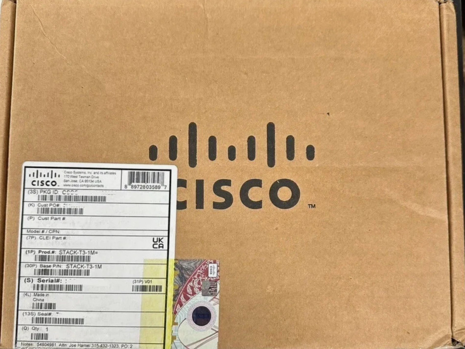 Cisco Catalyst 9300L Network Stacking Kit – C9300L-STACK-KIT – 1m (3.3 ft) NEW
