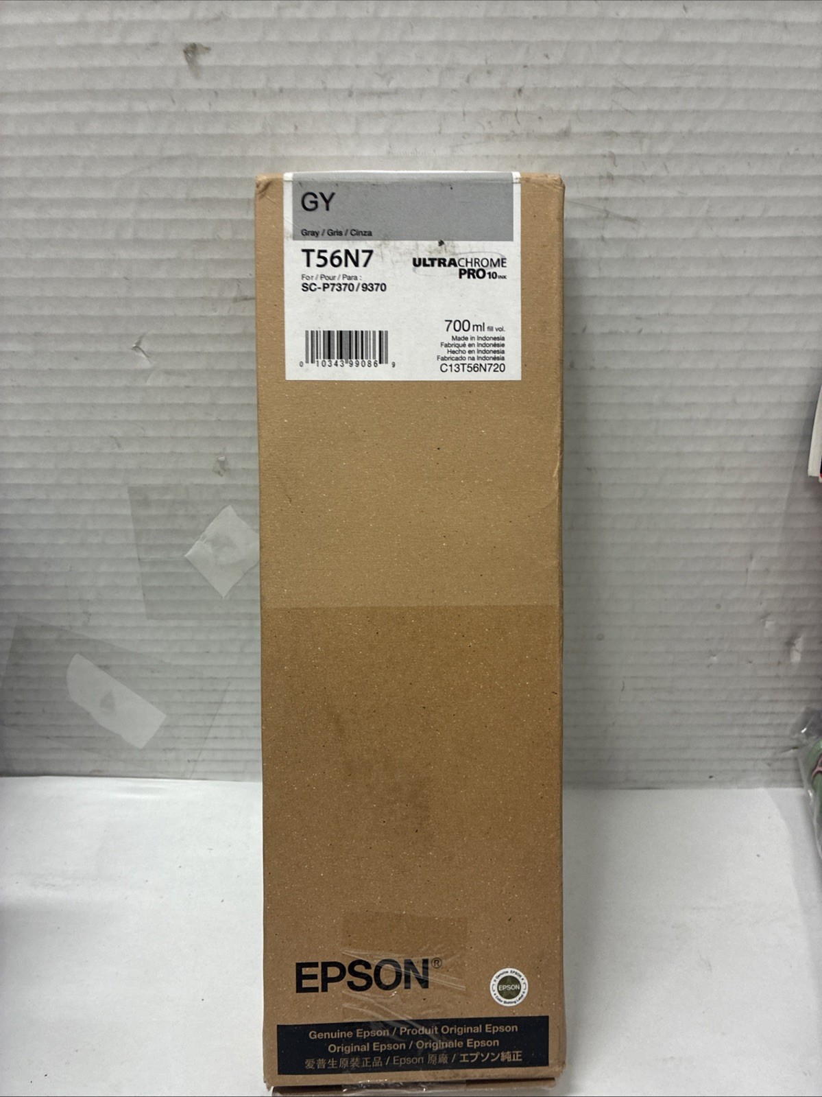 Genuine Epson Gray Ink Cartridge T56N7 - Exp Date: 11/27/2028
