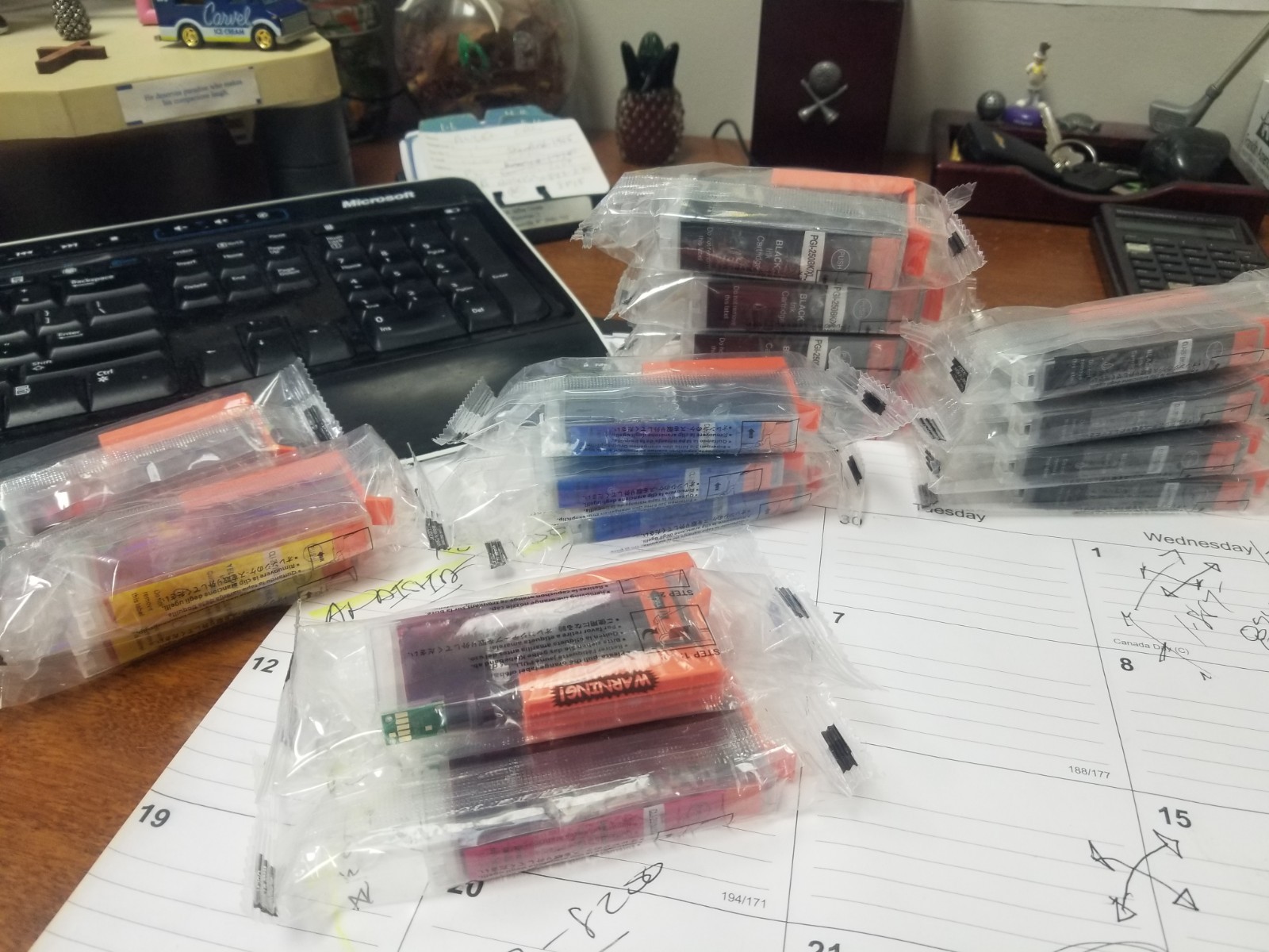 16 Ink Cartridges Compatible for Canon Printers -Black,Yellow, Blue,Fuscia🌈🌈