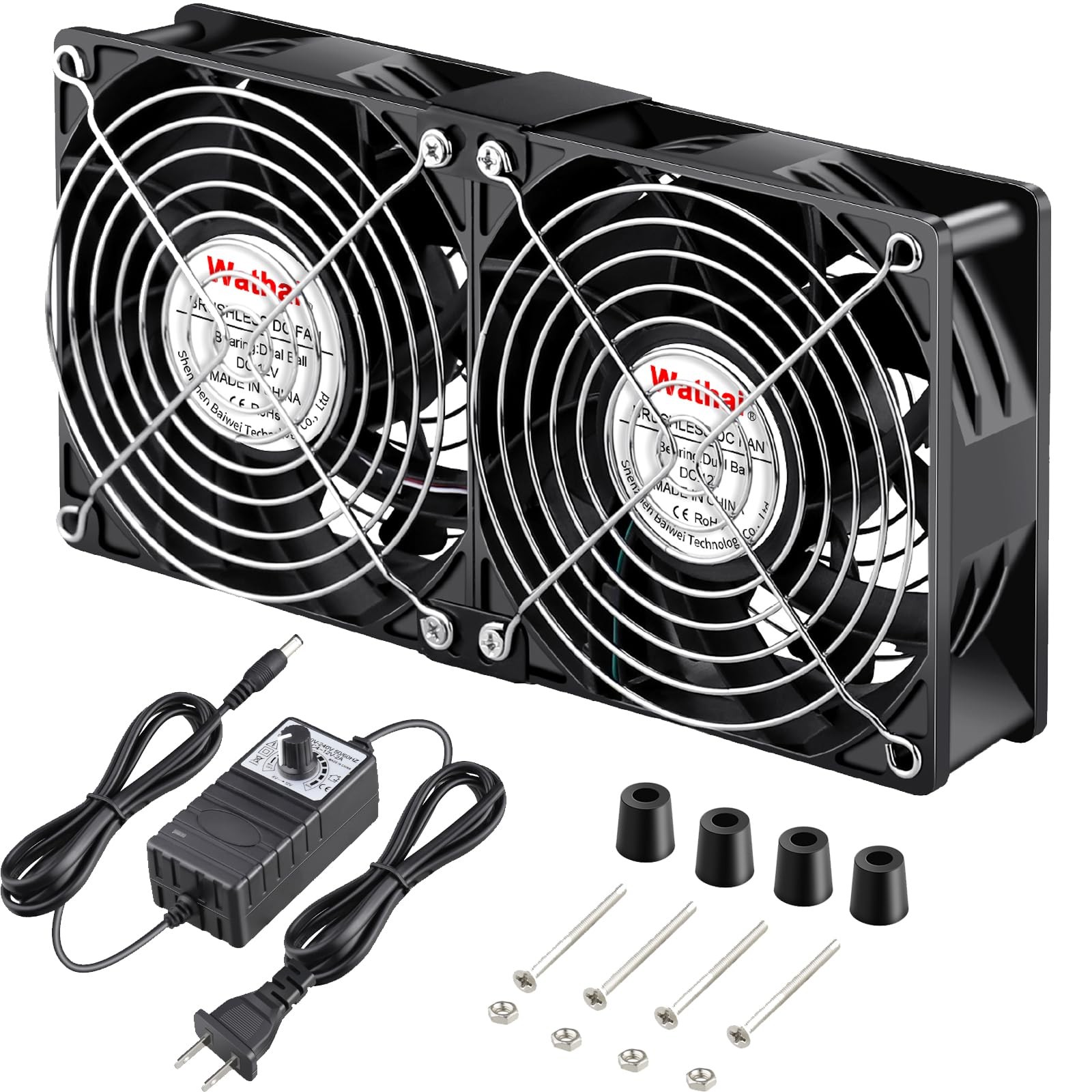 120mm 240mm x 38mm Computer Fan with AC Plug Powerful Big Airflow Variable Sp...