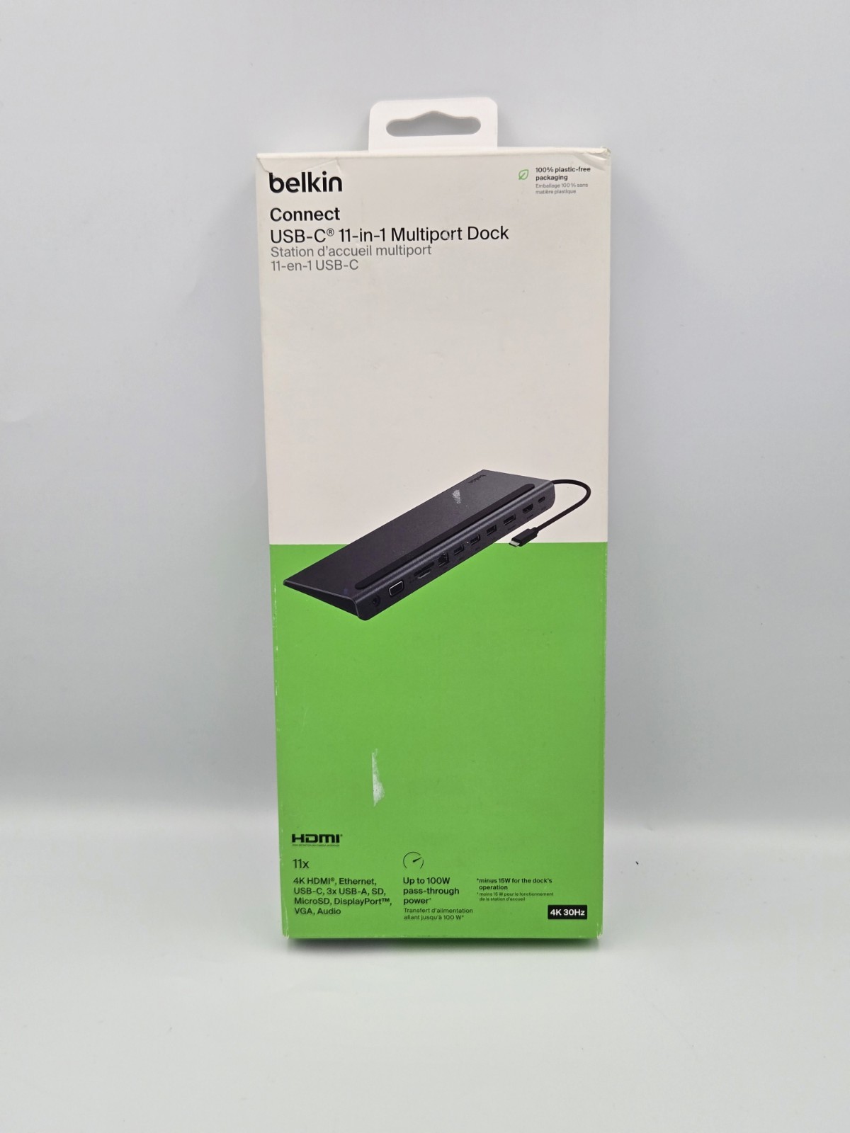 Belkin Connect USB-C 11-in-1 Multiport Dock INC022 - 4K HDMI 100W PD Open Box