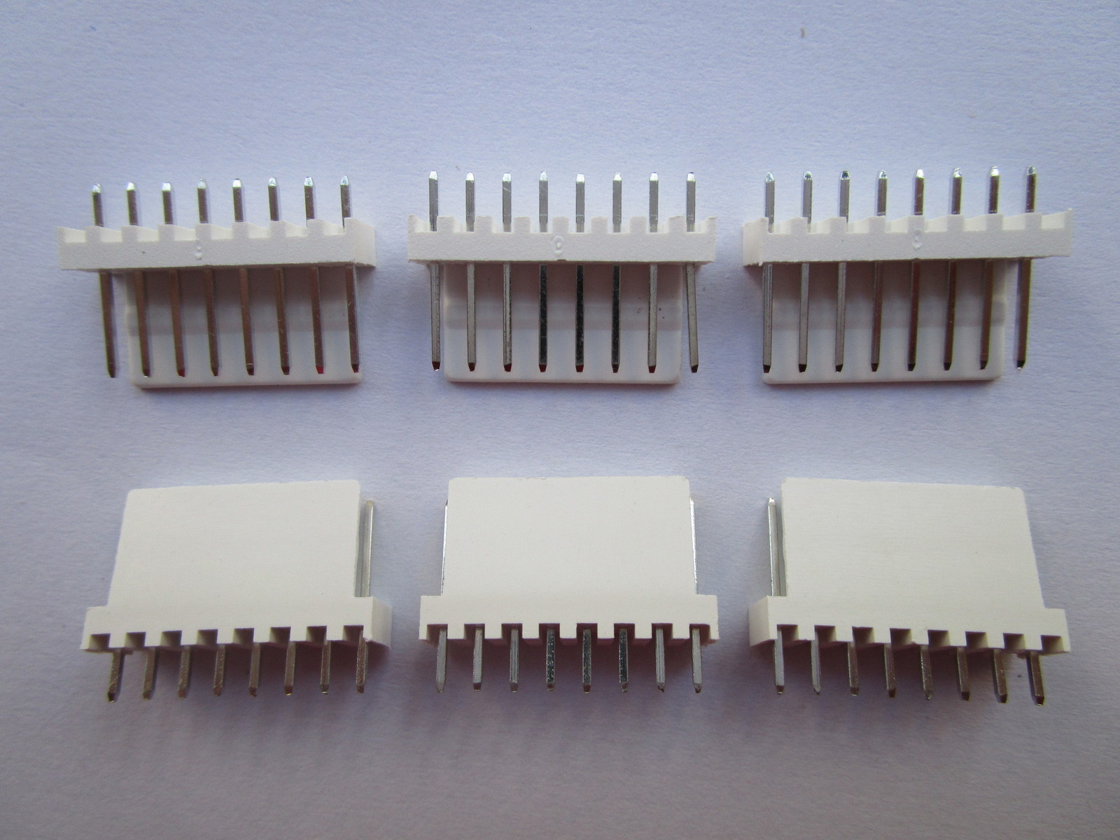200 pcs Pitch 2.54mm 2510 8 Pin Male Plug Connector White Color New