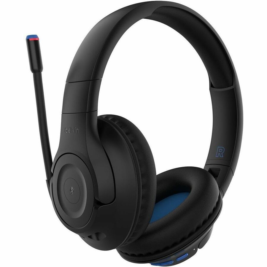 Belkin AUD006btBLK SoundForm Kids Wireless Over-Ear Headphones 85dB Mic Black