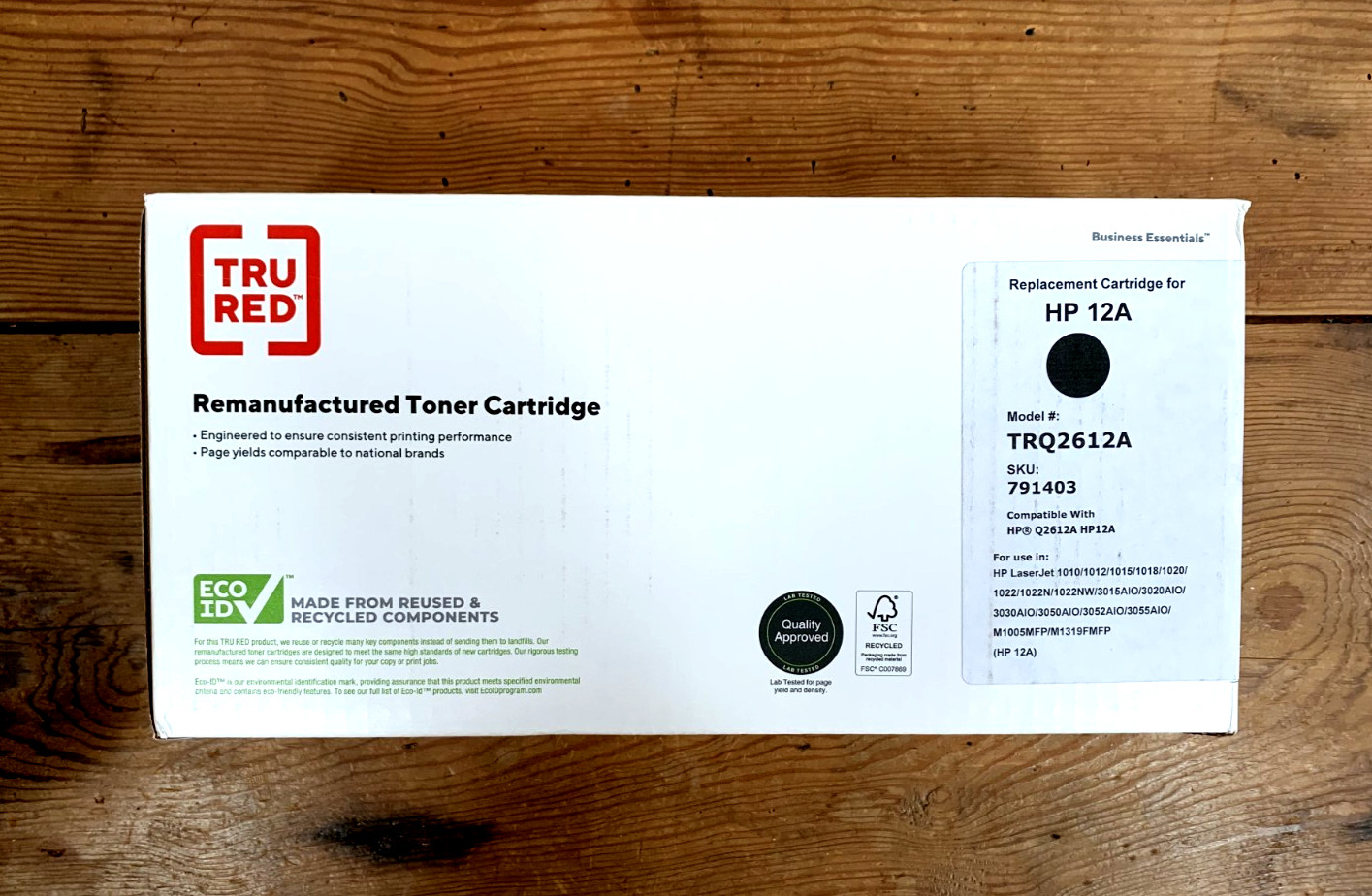 Tru Red Replacement Cartridge for HP 12A, new, sealed