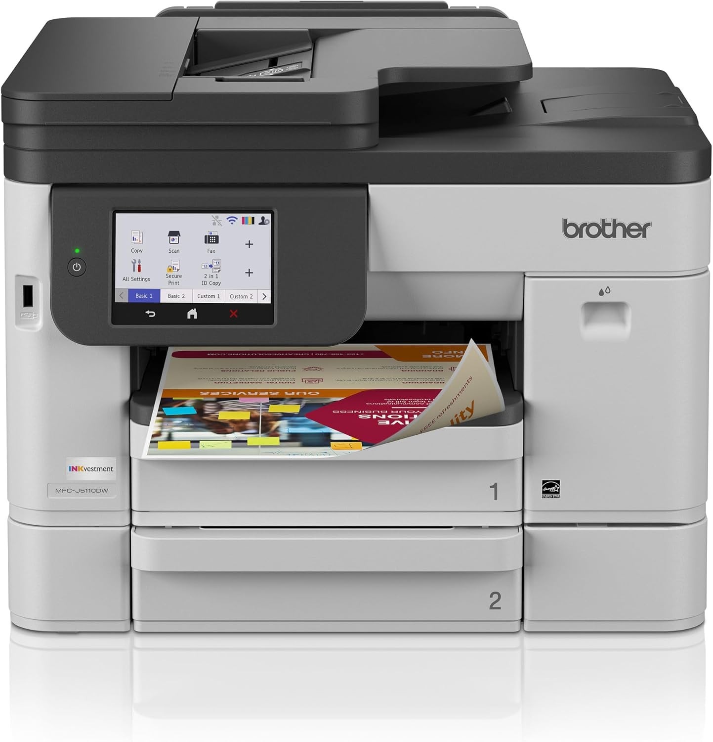 Brother INKvestment 5110 Wireless Color Inkjet All-in-One Printer with a 500-she