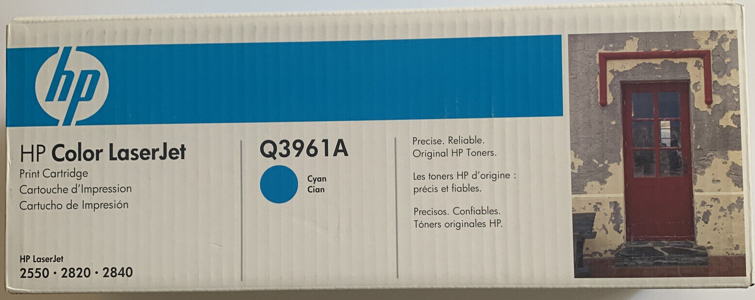 HP Color LaserJet Toner Cartridge Q3961A Cyan 2550-2820-2840 Genuine Original