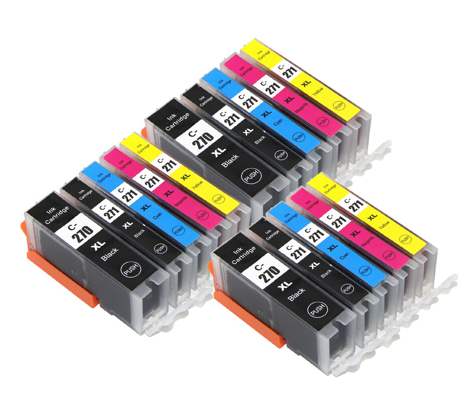 15 PK XL Printer Ink Combo for Canon PGI-270 CLI-271 TS6020 MG6820 MG5720 MG5722