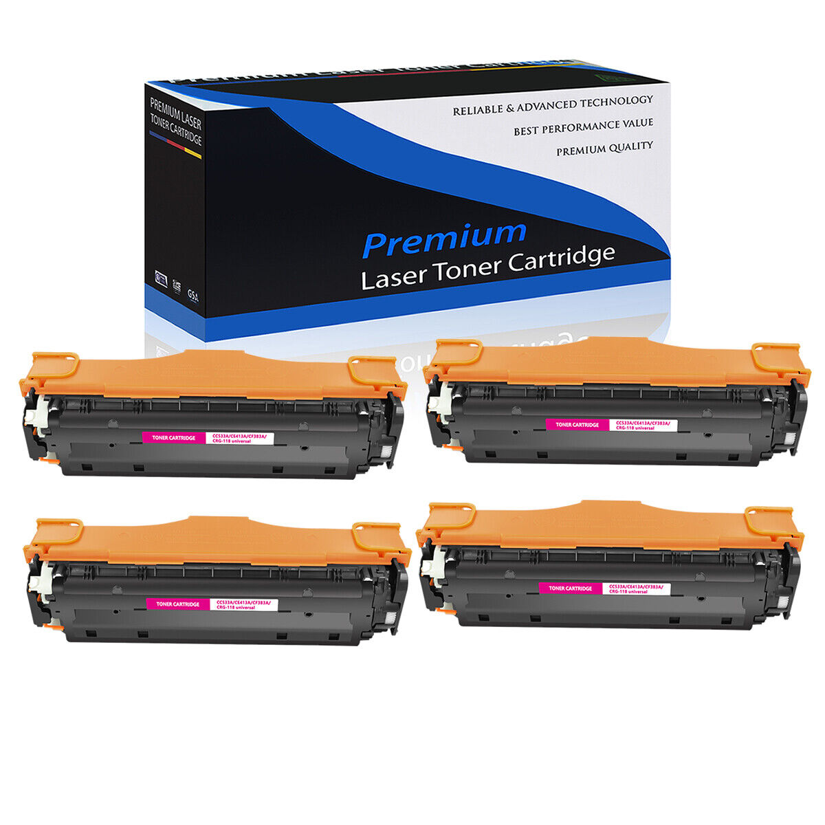 4 PK/Pack Magenta CC533A 304A Toner For HP LaserJet CP2020 CM2320 CP2025 MFP