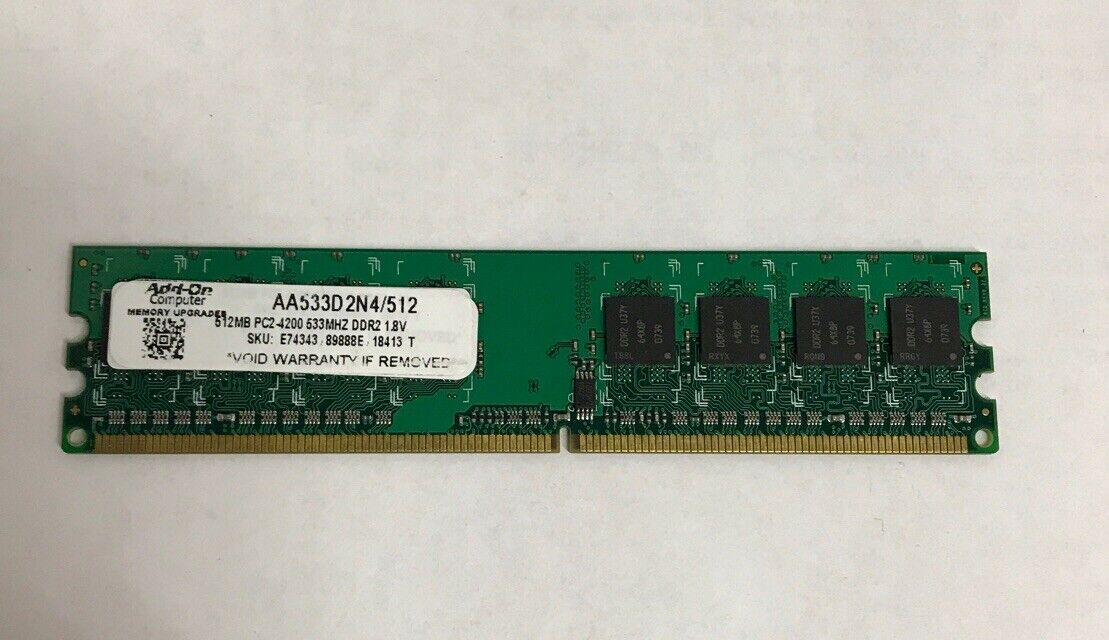 ADD-ON COMPUTER MEMORY UPGRADE AA533D2N4/512, 512MB, DDR2, 240-PIN