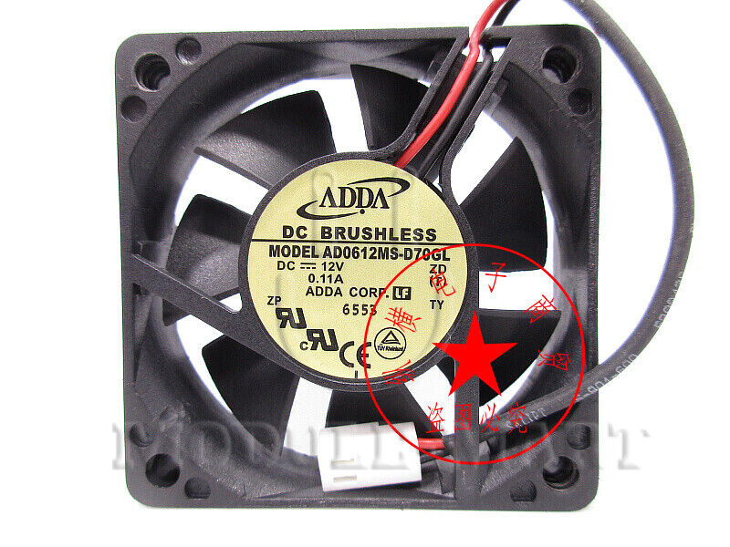 New ADDA AD0612MS-D70GL 6015 12V 0.11A 6cm chassis cooling fan