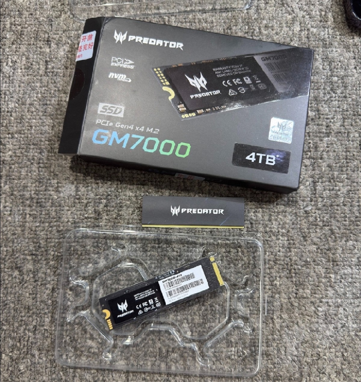 Acer Predator GM7000 4TB PCIe 4.0 NVMe M.2 2280 SSD 7400MB/s Read Gaming SSD TLC