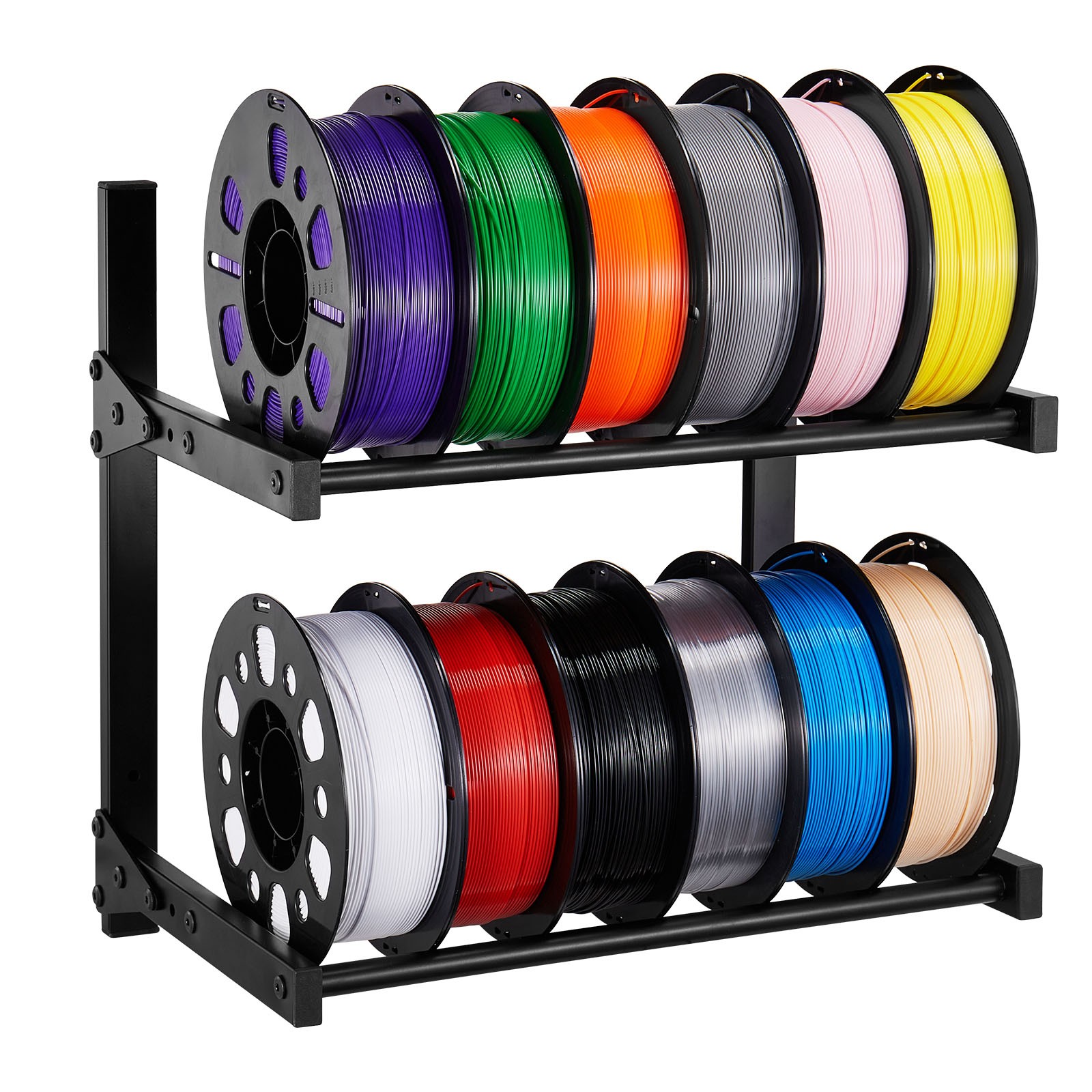 Wall Mount Printer Filament Storage Rack 2-Tier Filament Spool Holder Rack