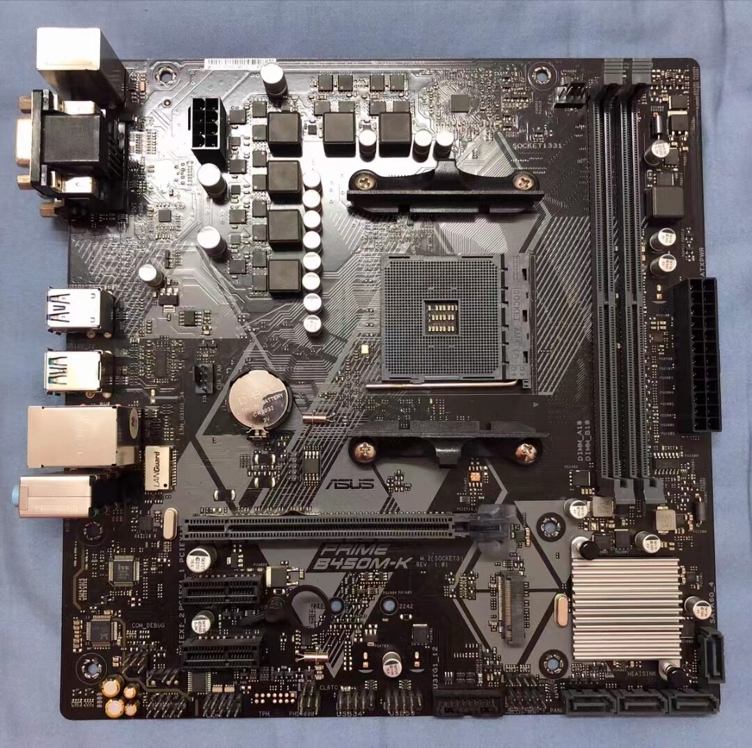 For ASUS PRIME B450M-K motherboard AM4 DDR4 m-ATX VGA+DVI 64G tested ok