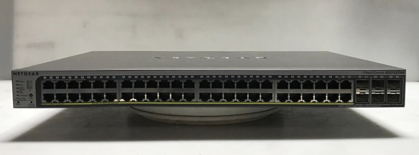 Netgear ProSafe GS752TPS 48 Port Gigabit PoE Ethernet Network Switch