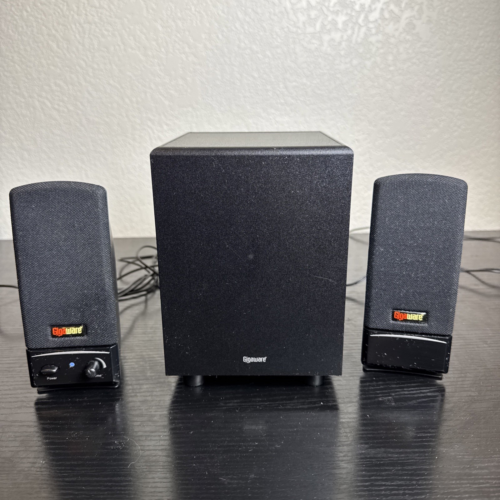 Gigaware Wired 3.5mm 2.1 Multimedia Computer Speakers Subwoofer System PC Black