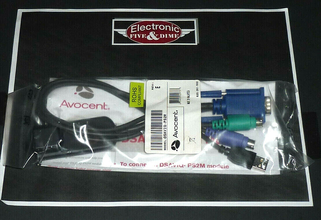 Avocent DSAVIQ-PS2M Virtual KVM Switch Interface Module Adapter Cable REV E