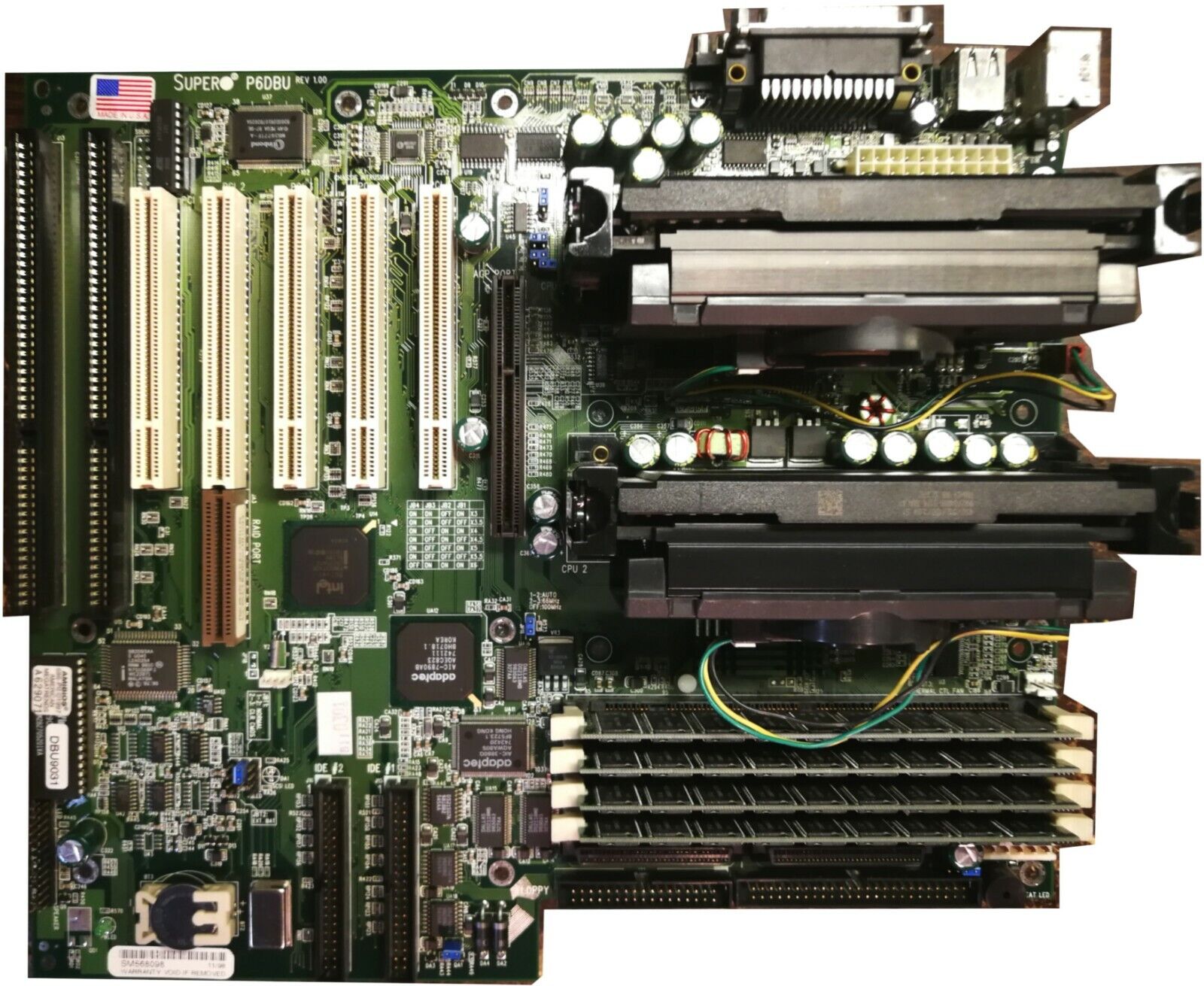Super Micro Computer P6DBU Motherboard with Complete Set of Other Parts