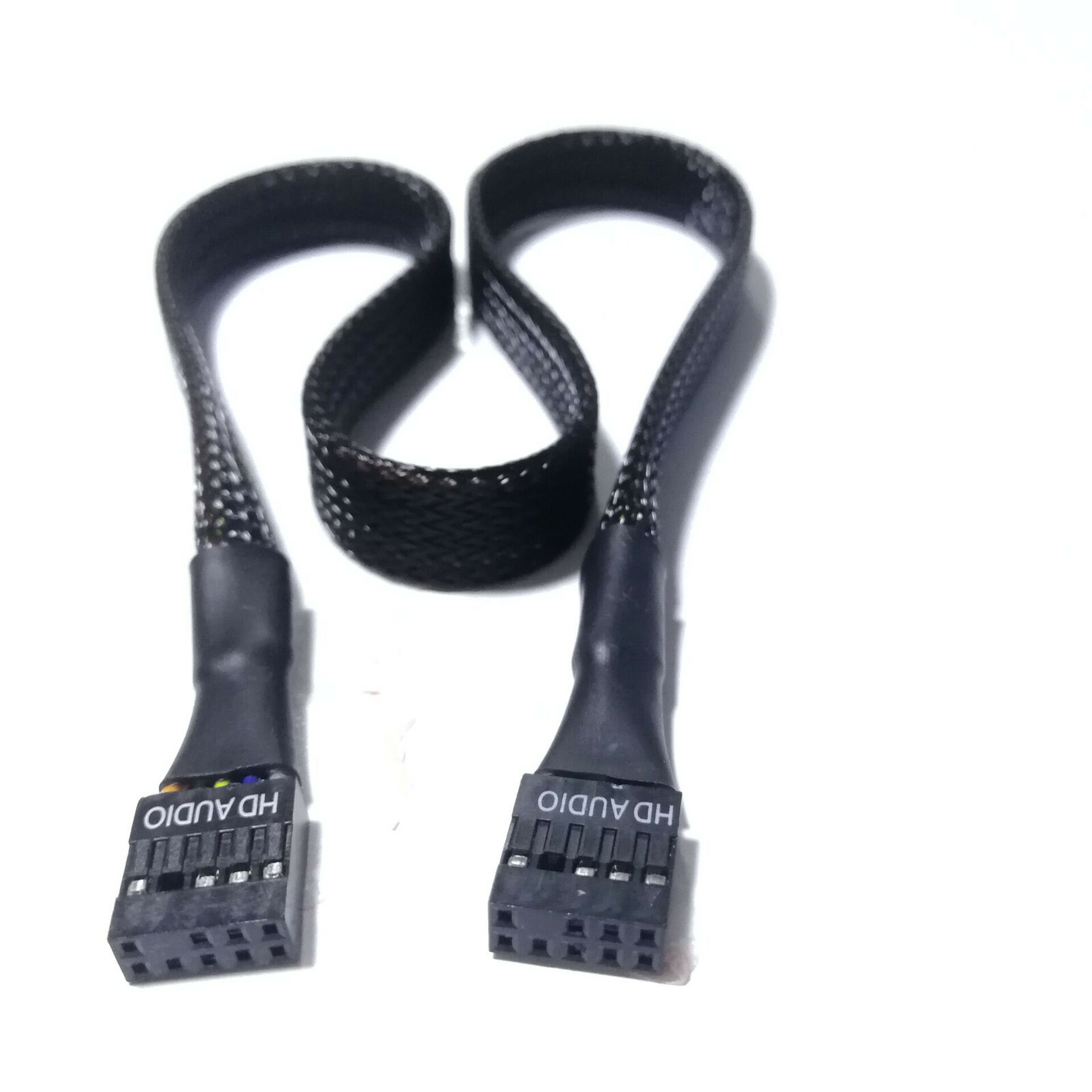 Mainboard Host Case 9pin AC97 HD Audio Female extension Cable Sleeve Net 22AWG