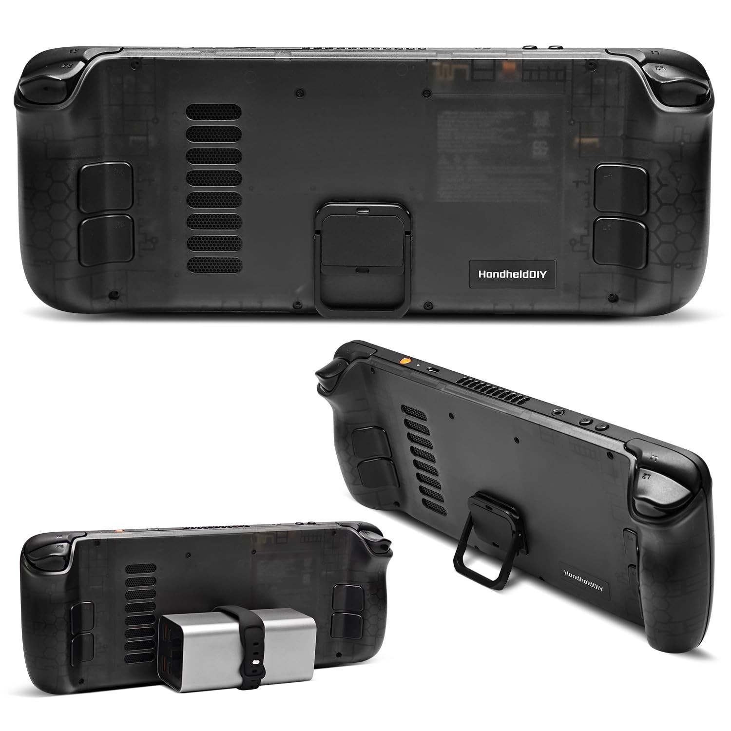Cooling Modcase for Steam Deck LCD/OLED, Steam Deck Translucent Back Plate Ac...