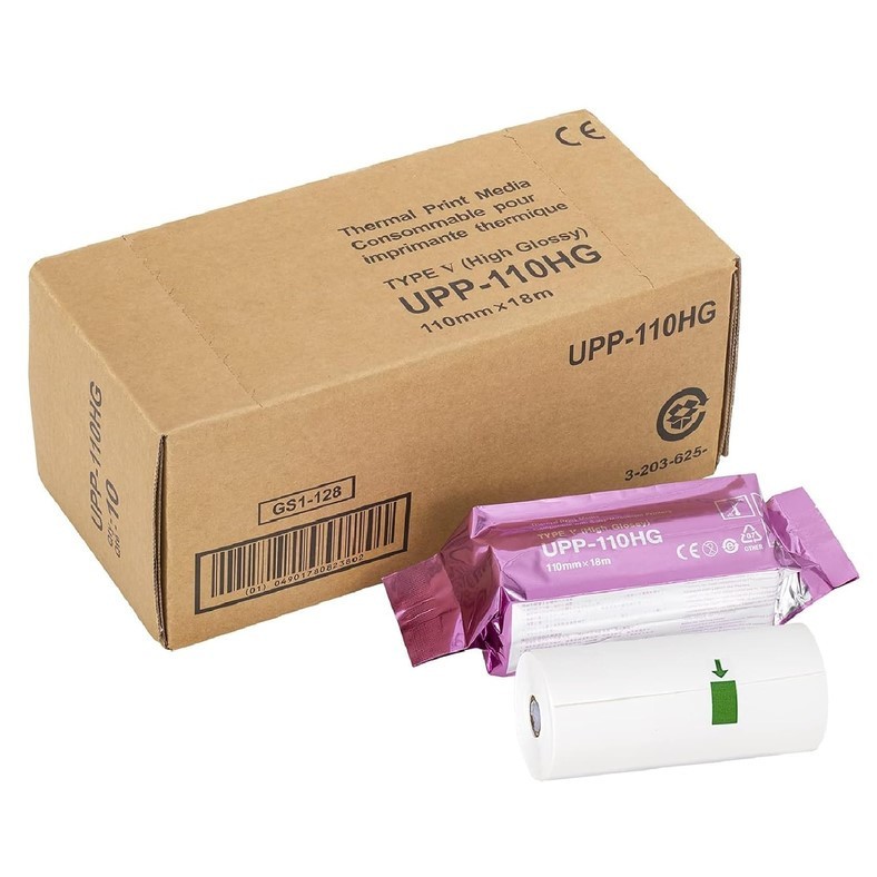 Sony Compatible UPP-110HG High Gloss Ultrasound Paper Film/Media 10 Rolls, 110mm