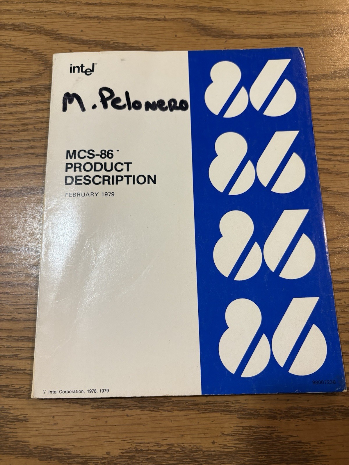 Intel MCS-86 Product Description 1978 1979 CPU