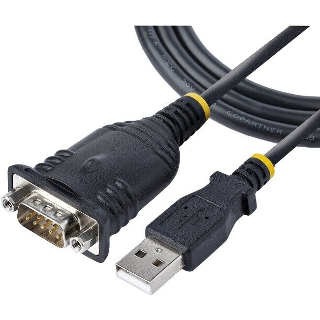 StarTech 3ft USB to DB9 Male RS232 to USB Converter Serial Cable 1P3FPUSBSERIAL