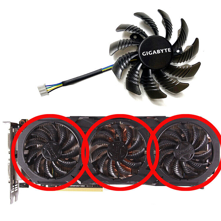 Graphics Card Cooling Fan for Gigabyte GTX980 980ti GAMING-4G