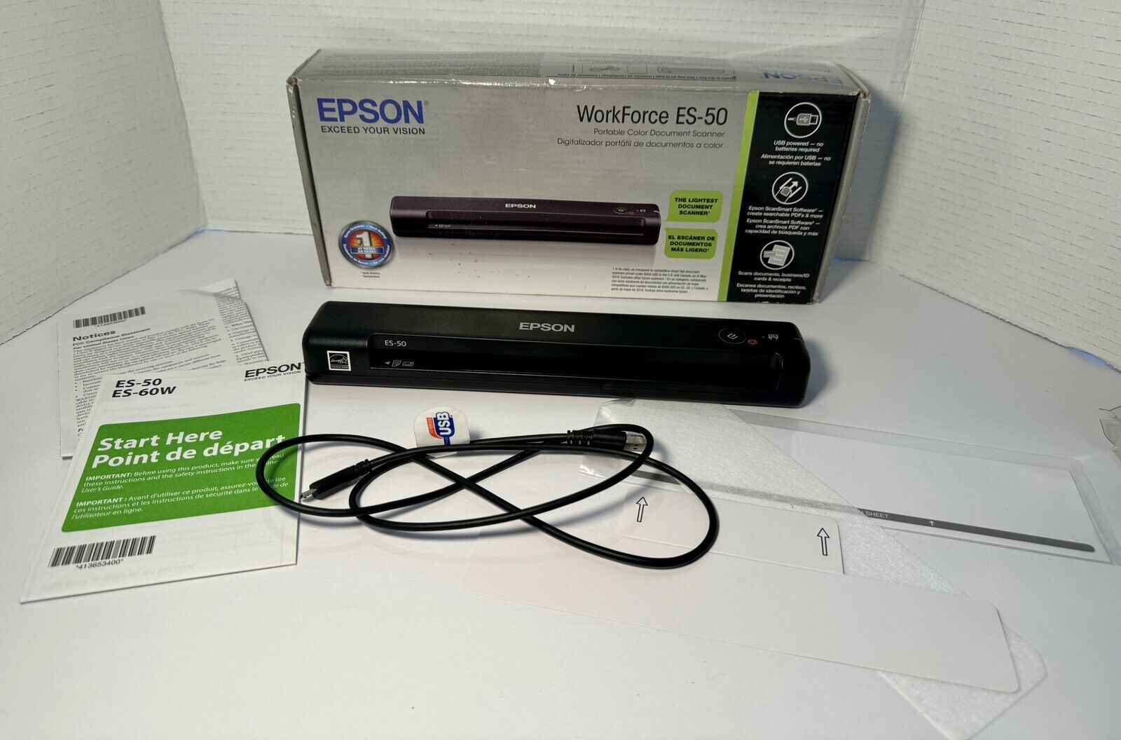 Epson ES-50 WorkForce Portable Document Scanner TESTED With BOX ES50