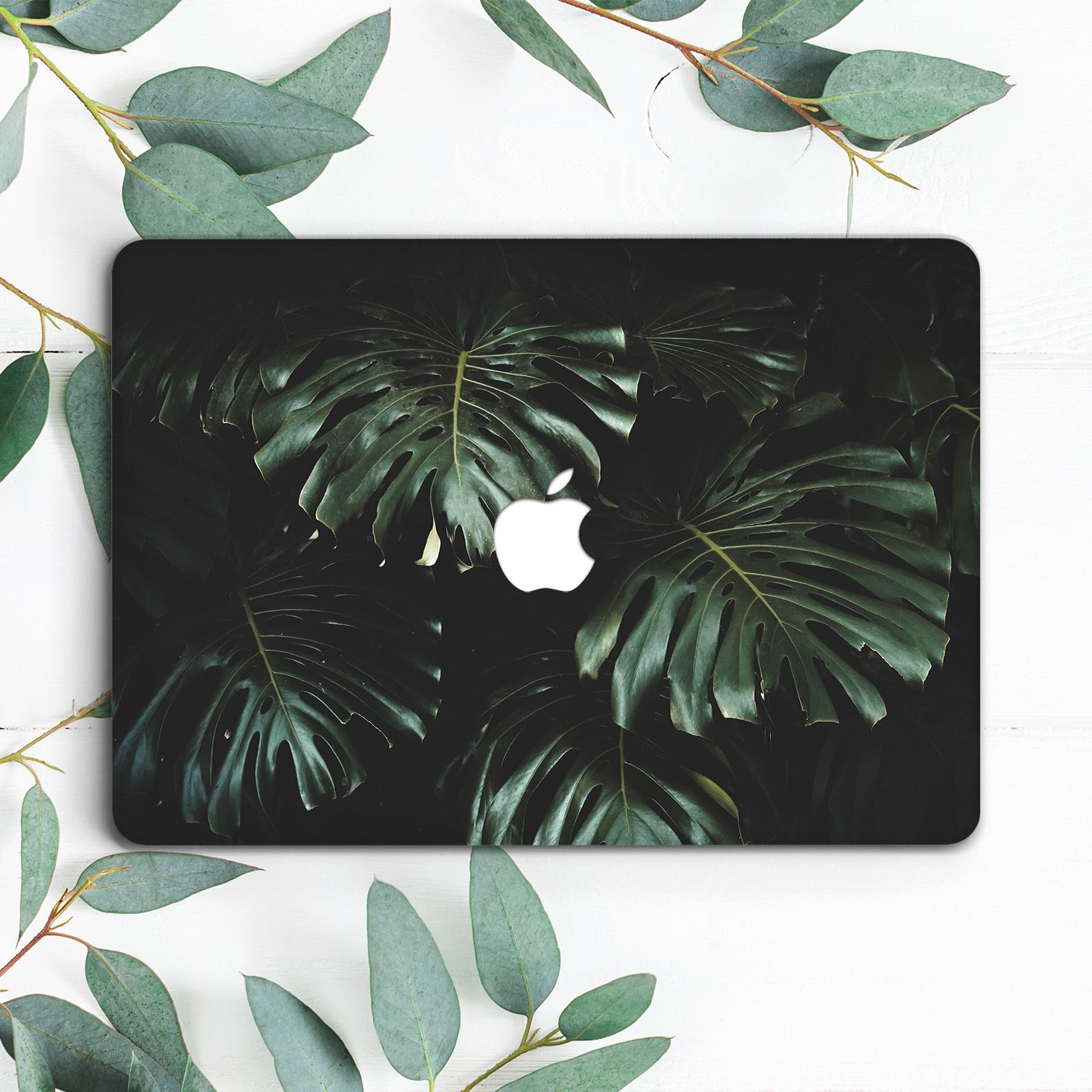 Dark Green Palm Leaves Tropical Plants Hard Case For Macbook Pro 13 15 16 Air 13