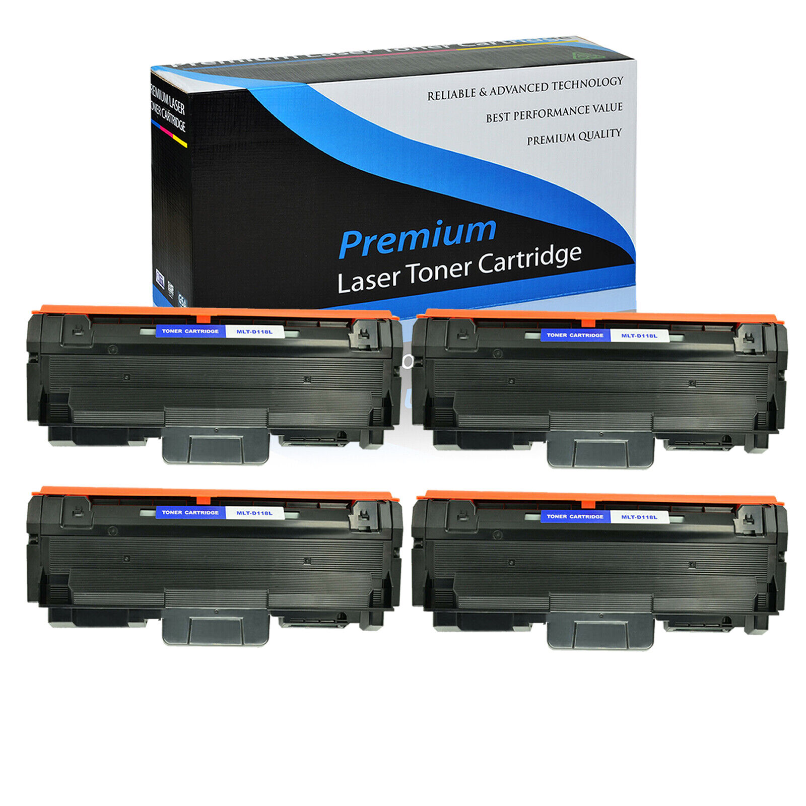 4PK High Yield MLT-D118L 118L Toner Cartridge for Samsung Xpress M3015DW Printer
