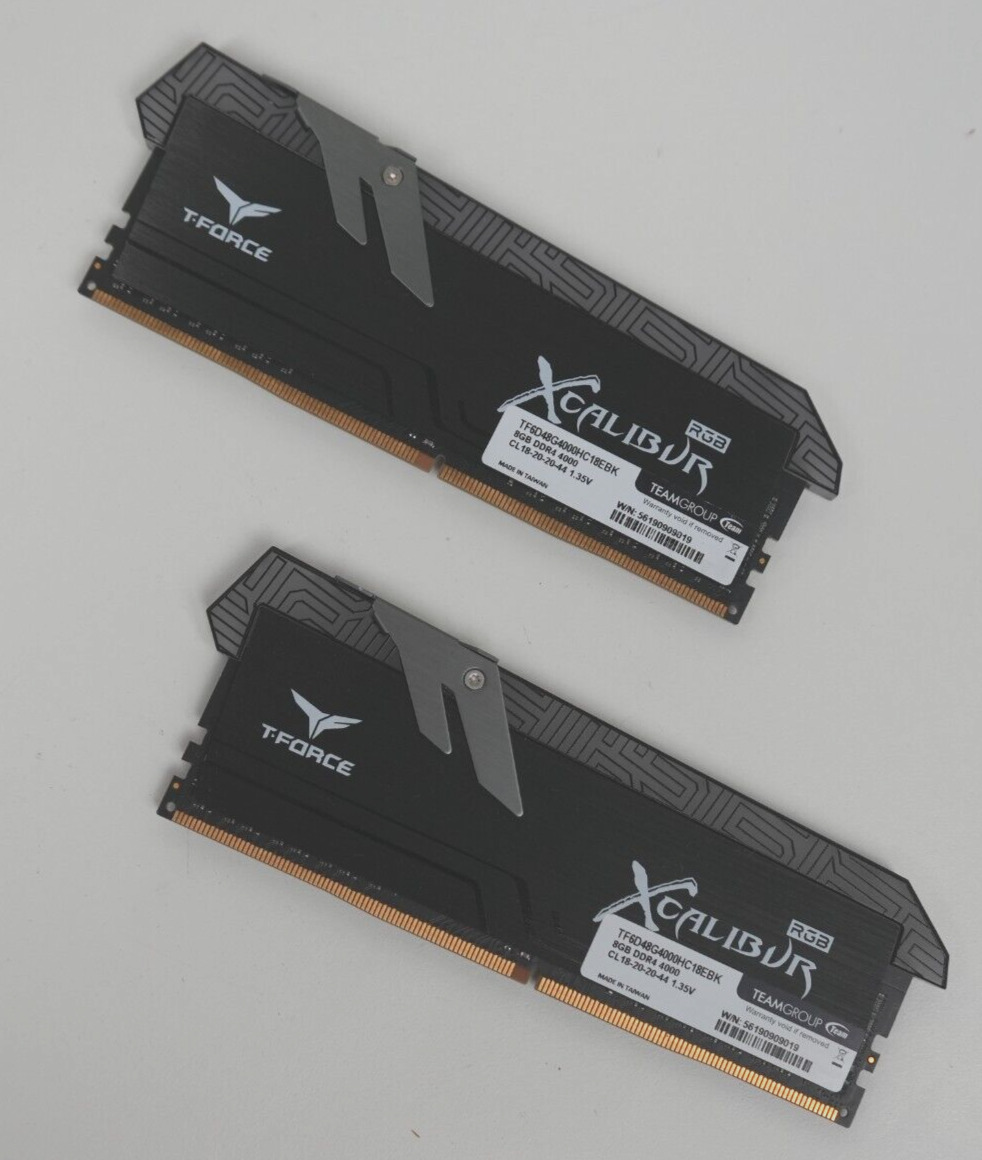 TEAMGROUP T-FORCE XCALIBUR RGB 16GB (2X8GB) DDR4 4000MHZ RAM (CL18)