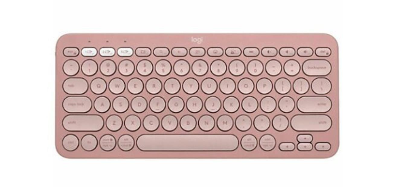 Logitech Pebble Keys 2 K380s TKL Wireless Bluetooth Keyboard PC Mac - Rose