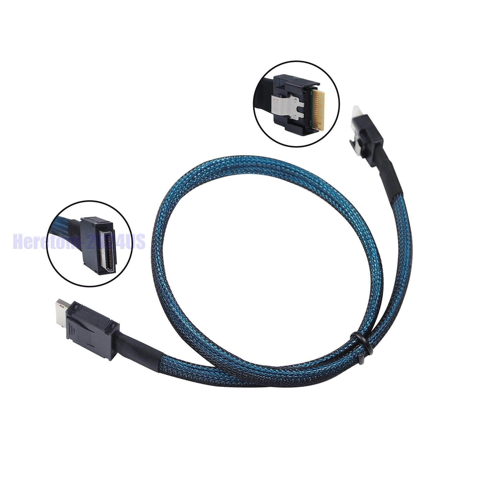 50cm OcuLink PCIe Cable, SFF-8611 4i to SFF-8654, Slimline SSD Data, Active USA