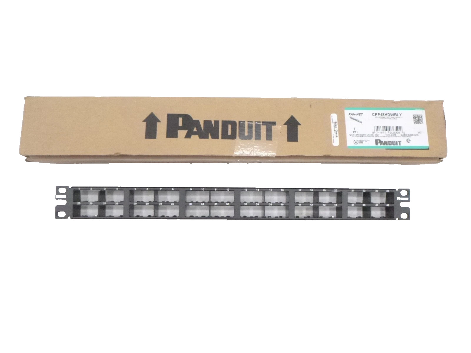 Panduit Mini-com 48 Port Network Patch Panel - 48 X Rj-45 CPP48HDWBLY