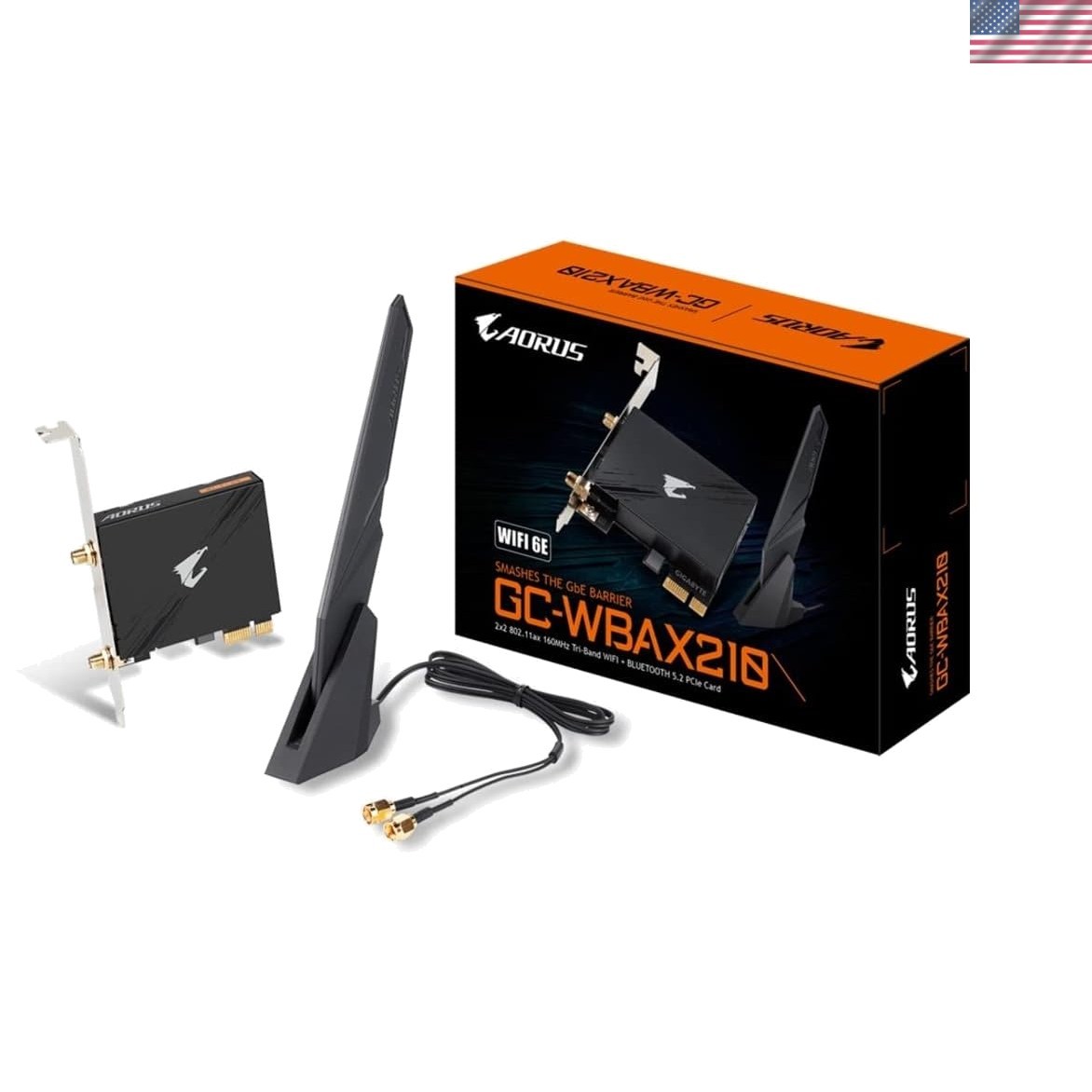 GC-WBAX210 PCIe WiFi 6E Card - Fast Tri-Band Wireless & Bluetooth 5.2 Support