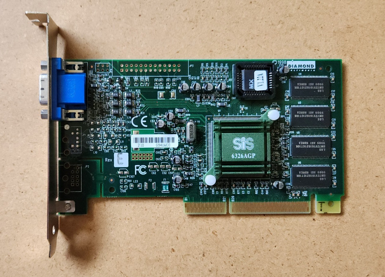 Vintage 1998 Diamond Multimedia Speedstar Graphics Card 23020041-403 AGP