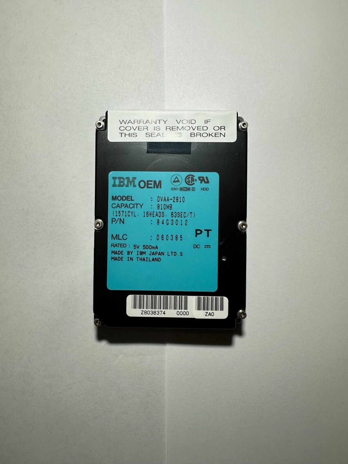 VINTAGE IBM OEM 810MB 2.5