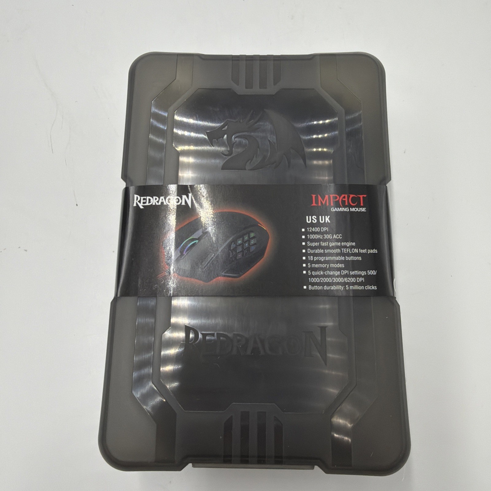 Redragon M908 Impact w/ case NEW RGB LED MMO Gaming Mouse W/ 12 Side Buttons