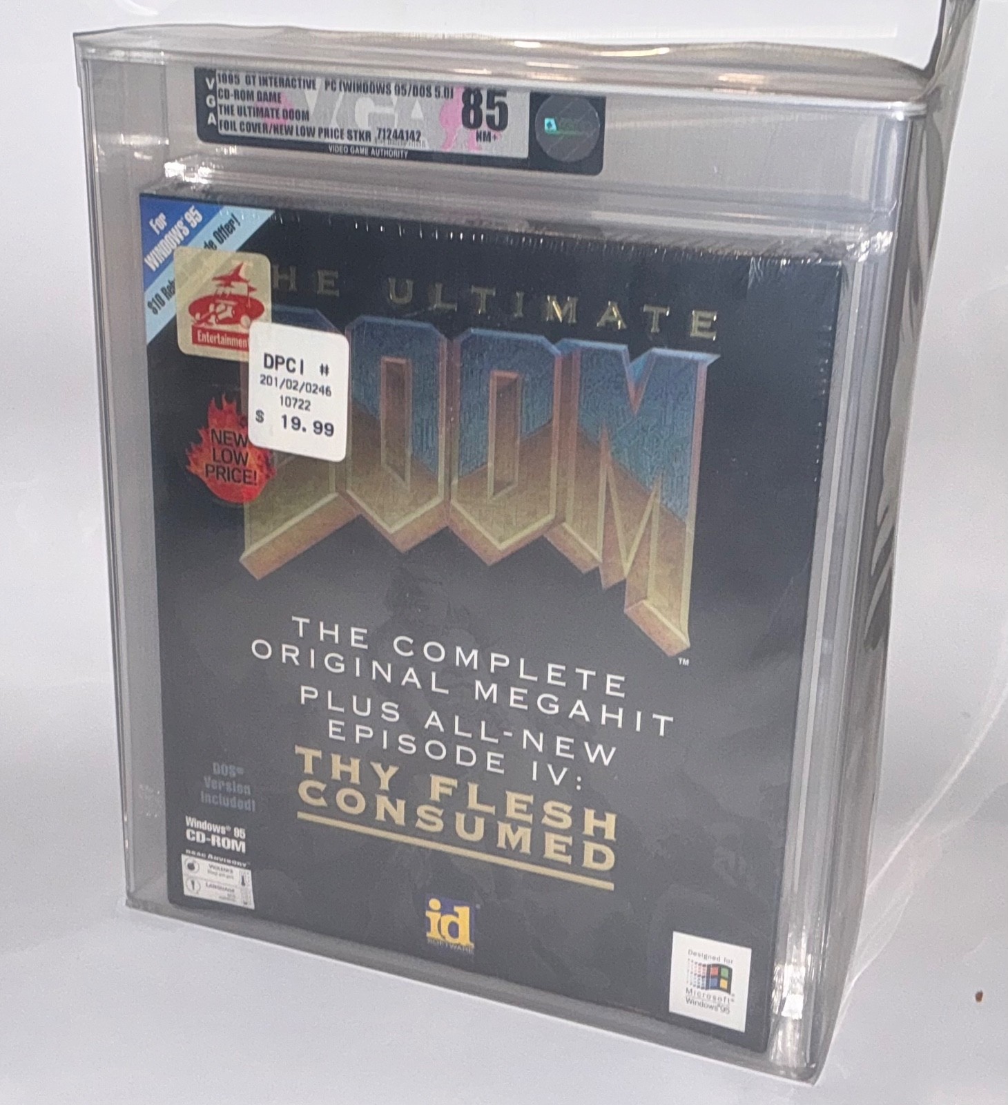 1995 ID Software The Ultimate DOOM Foil PC CD-ROM Big Box Factory Sealed VGA 85