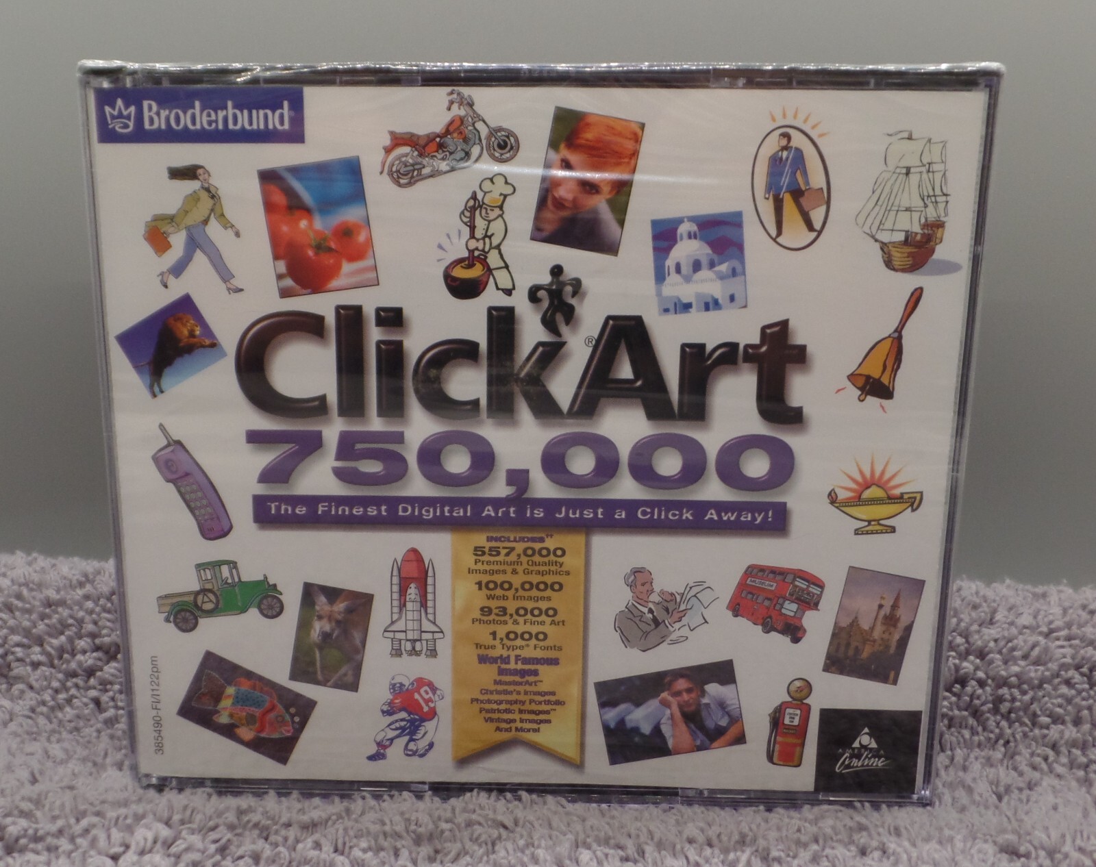 Click Art 750,000 PC CD ROM-Finest Digital Art is Just a Click Away-NEW UNOPENED