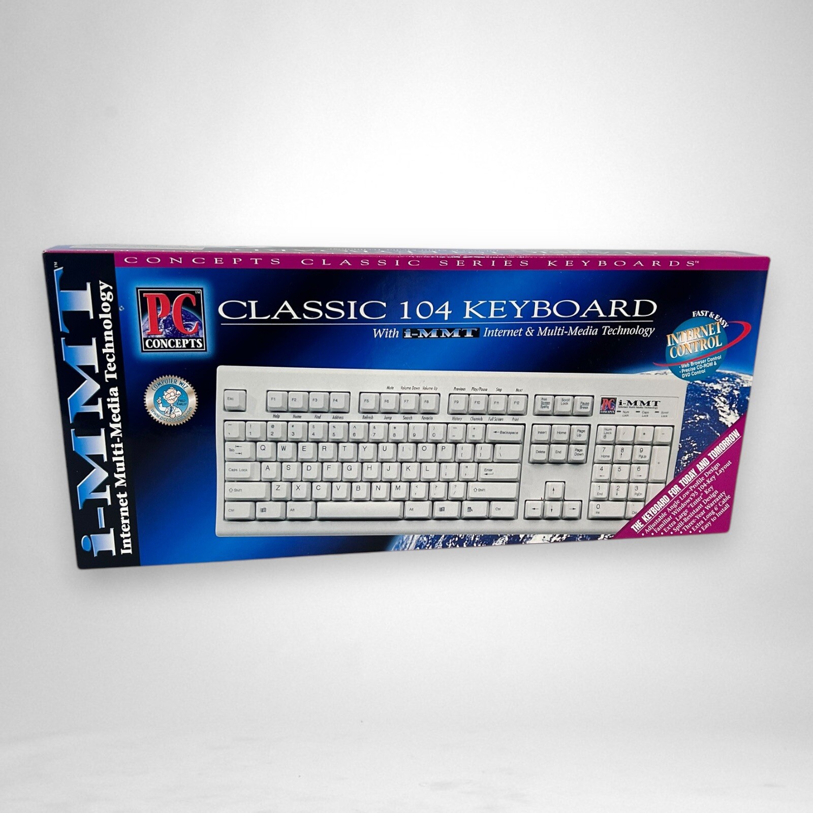 PC CONCEPTS Classic 104 Keyboard iMMT Internet Multi-Media Technology New