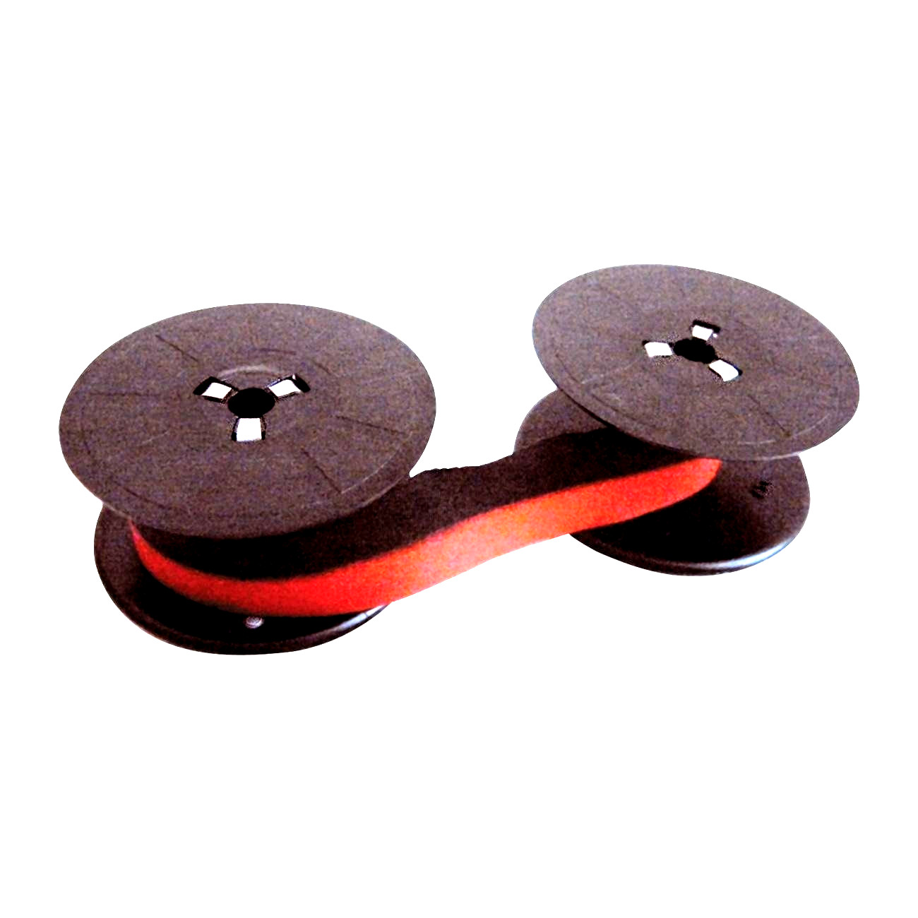 Porelon - 11210 Black/Red Compatible Calculator Twin Spool Ribbon - 2-Pack