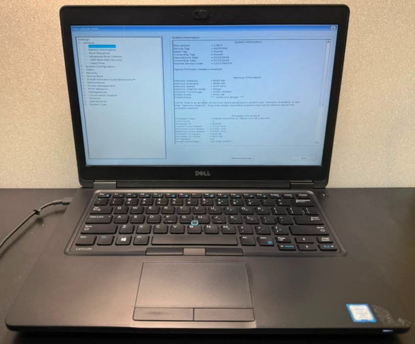 Dell Latitude 5480 14" Laptop i5-7300U 0RAM 0SSD. Read descr