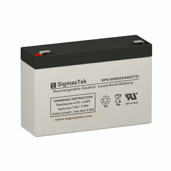 BP8-6H-F2 B&B Battery replacement SLA Battery (6V 9AH)