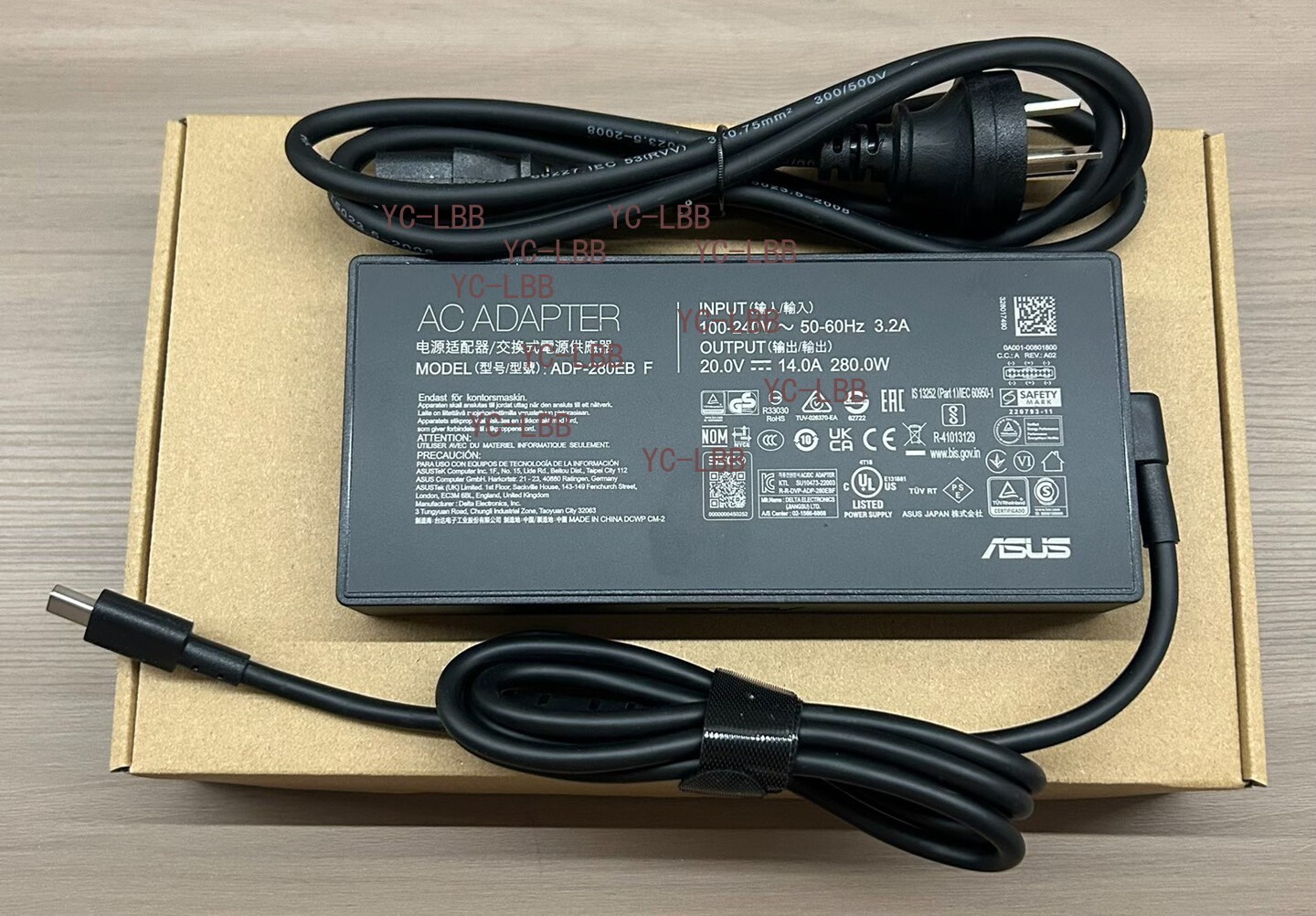 Genuine ASUS 280W ADP-280EB F Charger for ROG Strix G18 17 16 Zephyrus M18 M16