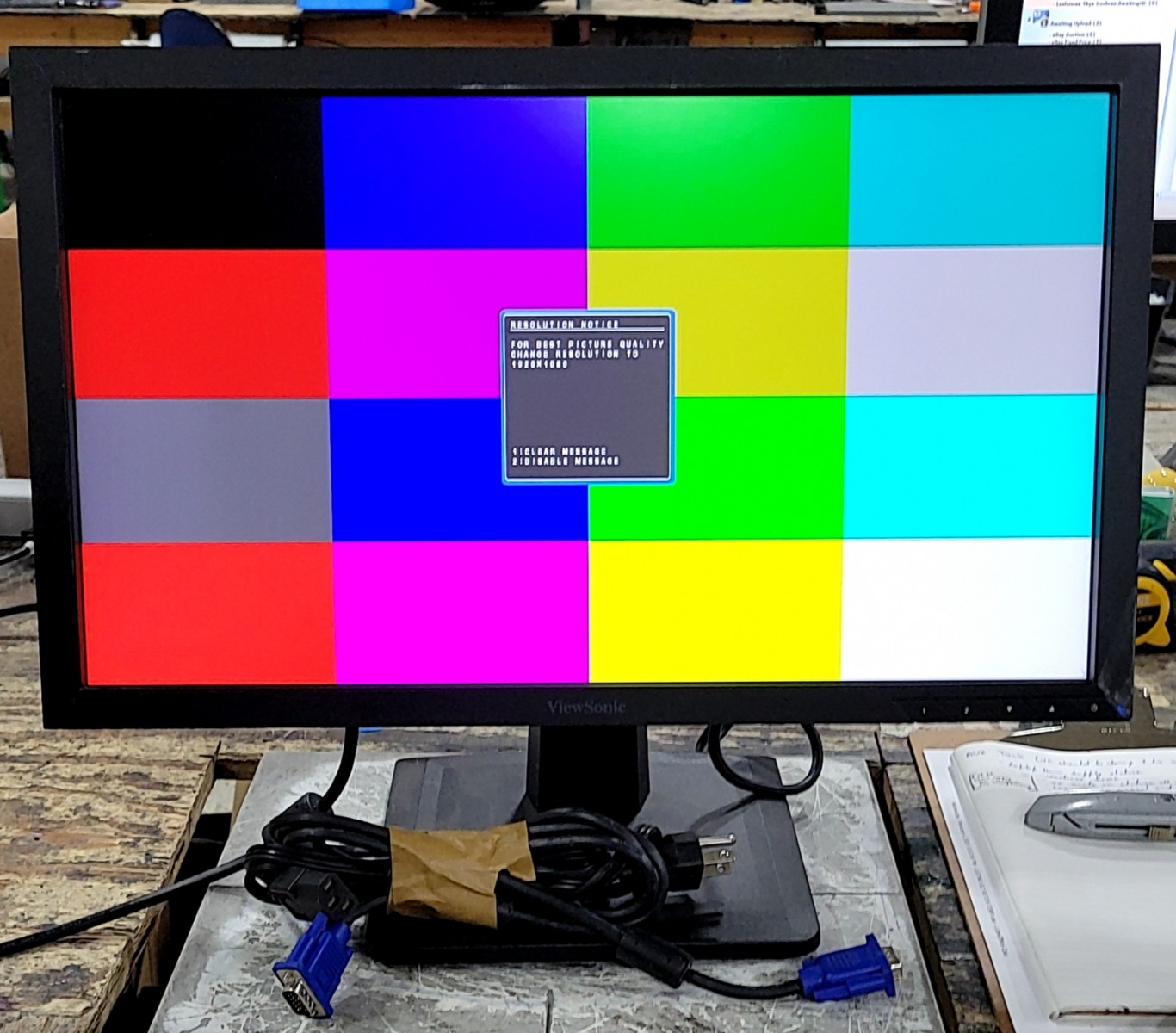 ViewSonic VA2252Sm VS16197 21.5" LCD Monitor VGA HDMI DP SEE NOTES