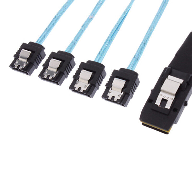 36PIN Mini SAS SFF-8087 host to 4 SATA 7Pin target Hard Disk Raid Cable 100cm
